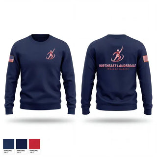 Crew Neck Sweatshirt, Northeast Lauderdale Trojans NJROTC, Navy, Teamtime, Team time, sublimation, custom sports apparel, team uniforms, spirit wear, spiritwear, sports uniforms, custom shirts, team store, custom team store, fundraiser sports, apparel fundraiser