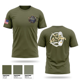 Old School Cotton Feel Shirt, 75th Ranger 2nd Battalion, Army, Teamtime, Team time, sublimation, custom sports apparel, team uniforms, spirit wear, spiritwear, sports uniforms, custom shirts, team store, custom team store, fundraiser sports, apparel fundraiser