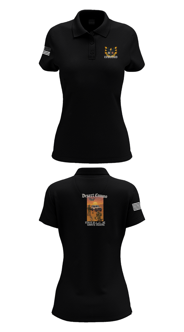 Womens Short Sleeve Performance Polo, Task Force Bataan, , Teamtime, Team time, sublimation, custom sports apparel, team uniforms, spirit wear, spiritwear, sports uniforms, custom shirts, team store, custom team store, fundraiser sports, apparel fundraiser