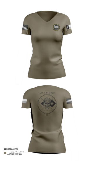 Womens Short Sleeve Vneck Shirt, , National Guard, Teamtime, Team time, sublimation, custom sports apparel, team uniforms, spirit wear, spiritwear, sports uniforms, custom shirts, team store, custom team store, fundraiser sports, apparel fundraiser