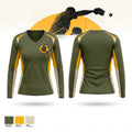 Dynamic Baseball Women's Long Sleeve V-neck Shirt - 1