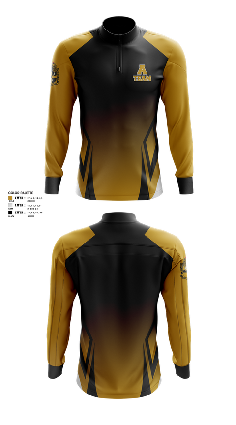 Quarter Zip Jacket, A- Team Step, Spirit Store, Teamtime, Team time, sublimation, custom sports apparel, team uniforms, spirit wear, spiritwear, sports uniforms, custom shirts, team store, custom team store, fundraiser sports, apparel fundraiser