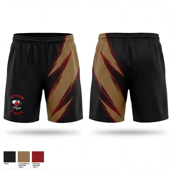 Athletic Shorts With Pockets, Herndon HS NJROTCHerndon High School NJROTC, Spirit Store, Teamtime, Team time, sublimation, custom sports apparel, team uniforms, spirit wear, spiritwear, sports uniforms, custom shirts, team store, custom team store, fundraiser sports, apparel fundraiser