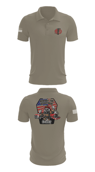 Short Sleeve Performance Polo, Newport Fire Dept, Fire Department, Teamtime, Team time, sublimation, custom sports apparel, team uniforms, spirit wear, spiritwear, sports uniforms, custom shirts, team store, custom team store, fundraiser sports, apparel fundraiser