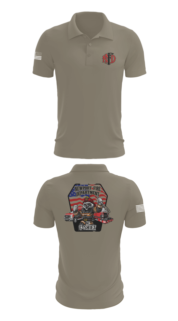 Short Sleeve Performance Polo, Newport Fire Dept, Fire Department, Teamtime, Team time, sublimation, custom sports apparel, team uniforms, spirit wear, spiritwear, sports uniforms, custom shirts, team store, custom team store, fundraiser sports, apparel fundraiser
