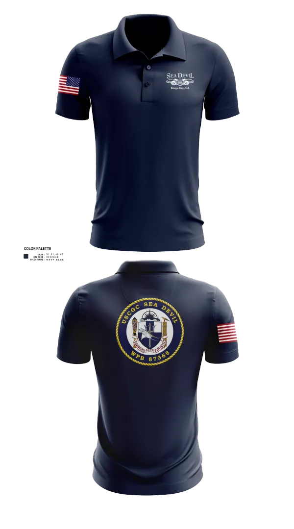 Short Sleeve Performance Polo, USCGC SEADEVIL, , Teamtime, Team time, sublimation, custom sports apparel, team uniforms, spirit wear, spiritwear, sports uniforms, custom shirts, team store, custom team store, fundraiser sports, apparel fundraiser