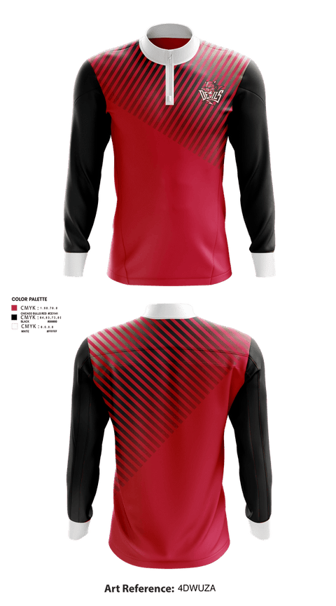 Quarter Zip Jacket, Red Springs Red Devils, Women's Basketball, Teamtime, Team time, sublimation, custom sports apparel, team uniforms, spirit wear, spiritwear, sports uniforms, custom shirts, team store, custom team store, fundraiser sports, apparel fundraiser