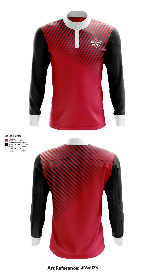 Quarter Zip Jacket, Red Springs Red Devils, Women's Basketball, Teamtime, Team time, sublimation, custom sports apparel, team uniforms, spirit wear, spiritwear, sports uniforms, custom shirts, team store, custom team store, fundraiser sports, apparel fundraiser