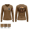 MSRON Women's Long Sleeve V-neck Shirt - 1