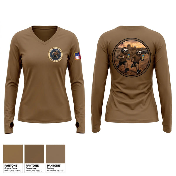 Womens Long Sleeve Vneck Shirt, MSRON, Navy, Teamtime, Team time, sublimation, custom sports apparel, team uniforms, spirit wear, spiritwear, sports uniforms, custom shirts, team store, custom team store, fundraiser sports, apparel fundraiser