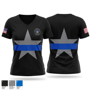 Womens Short Sleeve Vneck Shirt, SUMMIT TOWNSHIP POLICE DEPARTMENT, Police, Teamtime, Team time, sublimation, custom sports apparel, team uniforms, spirit wear, spiritwear, sports uniforms, custom shirts, team store, custom team store, fundraiser sports, apparel fundraiser