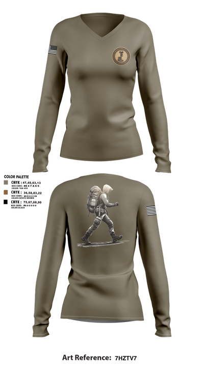 7th special force group Women's Long Sleeve V-neck Shirt - 1