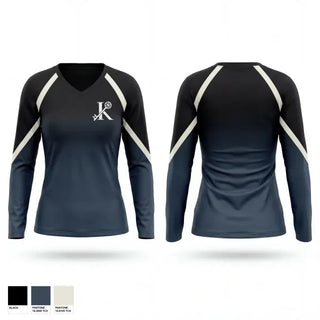 Womens Long Sleeve Vneck Shirt, Key, Men's Basketball, Teamtime, Team time, sublimation, custom sports apparel, team uniforms, spirit wear, spiritwear, sports uniforms, custom shirts, team store, custom team store, fundraiser sports, apparel fundraiser
