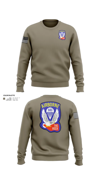 1st Battalion 503rd Infantry Regiment 53542236 Crew Neck Sweatshirt - 23