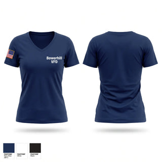 Womens Short Sleeve Vneck Shirt, Bowerhill VFD, Fire Department, Teamtime, Team time, sublimation, custom sports apparel, team uniforms, spirit wear, spiritwear, sports uniforms, custom shirts, team store, custom team store, fundraiser sports, apparel fundraiser