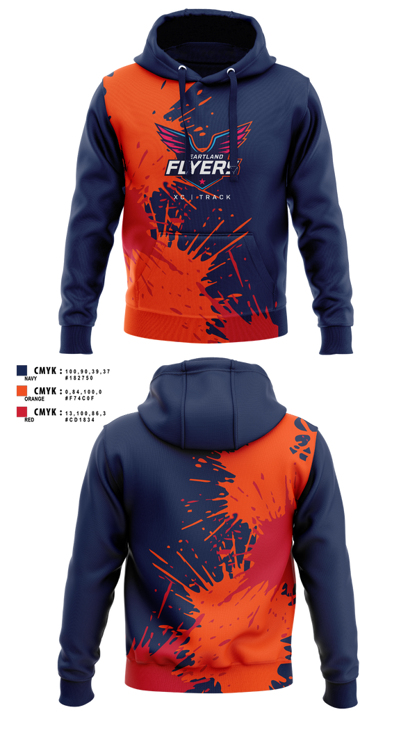 Hoodie, Heartland Flyers, Track & Field, Teamtime, Team time, sublimation, custom sports apparel, team uniforms, spirit wear, spiritwear, sports uniforms, custom shirts, team store, custom team store, fundraiser sports, apparel fundraiser