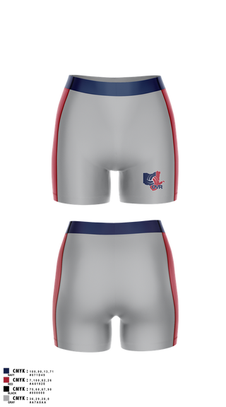 Womens Compression Shorts, Ohio Valley Region Volleyball, Women's Volleyball, Teamtime, Team time, sublimation, custom sports apparel, team uniforms, spirit wear, spiritwear, sports uniforms, custom shirts, team store, custom team store, fundraiser sports, apparel fundraiser