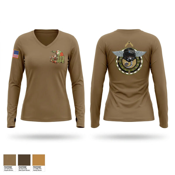 Womens Long Sleeve Vneck Shirt, 137 OSS, Air Force, Teamtime, Team time, sublimation, custom sports apparel, team uniforms, spirit wear, spiritwear, sports uniforms, custom shirts, team store, custom team store, fundraiser sports, apparel fundraiser