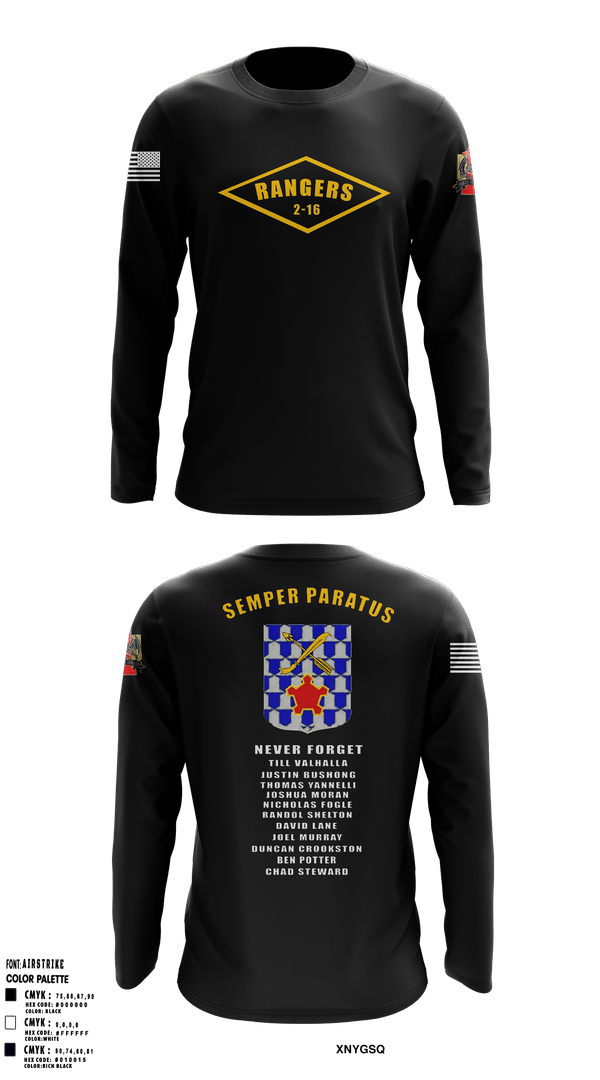 Long Sleeve Performance Shirt, 2-16 rangers, Army, Teamtime, Team time, sublimation, custom sports apparel, team uniforms, spirit wear, spiritwear, sports uniforms, custom shirts, team store, custom team store, fundraiser sports, apparel fundraiser
