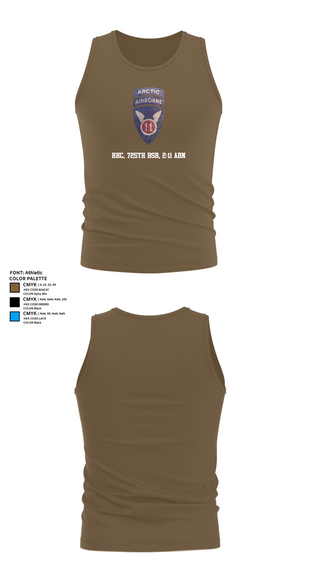 Tank Top, HHC, 725th BSB, 2/11 ABN, , Teamtime, Team time, sublimation, custom sports apparel, team uniforms, spirit wear, spiritwear, sports uniforms, custom shirts, team store, custom team store, fundraiser sports, apparel fundraiser
