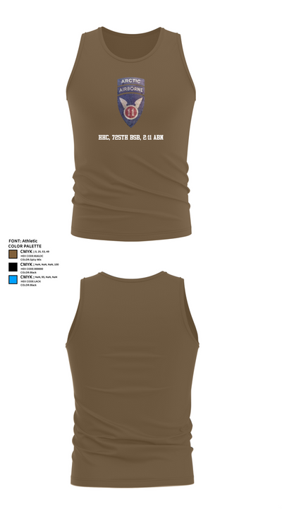 HHC, 725th BSB, 2/11 ABN 60450705 Tank Top - 19