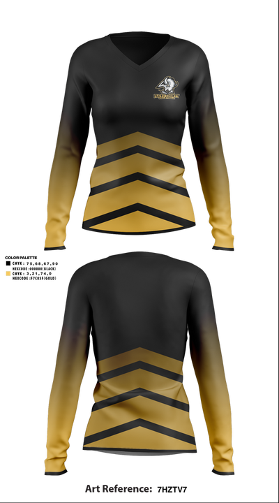 Floyd County Volleyball 77433669 Women's Long Sleeve V-neck Shirt - 1