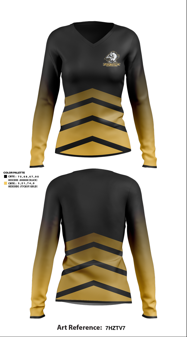 Womens Long Sleeve Vneck Shirt, Floyd County Volleyball, Women's Volleyball, Teamtime, Team time, sublimation, custom sports apparel, team uniforms, spirit wear, spiritwear, sports uniforms, custom shirts, team store, custom team store, fundraiser sports, apparel fundraiser