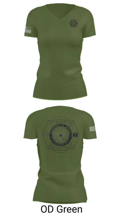 Fundamentals 58616940 Women's Short Sleeve V-neck Shirt - 48
