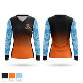 Womens Long Sleeve Vneck Shirt, Basketball education, Men's Basketball, Teamtime, Team time, sublimation, custom sports apparel, team uniforms, spirit wear, spiritwear, sports uniforms, custom shirts, team store, custom team store, fundraiser sports, apparel fundraiser
