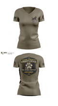 Dane County K9 Women's Short Sleeve V-neck Shirt - 11: Dutch Shepherd