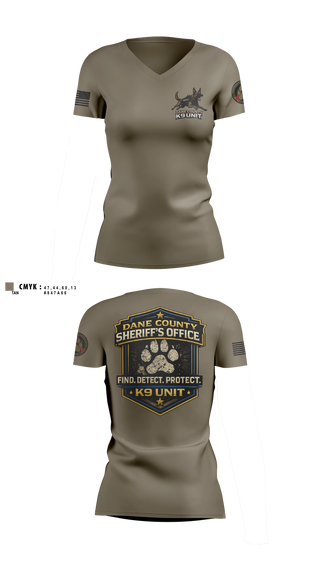 Womens Short Sleeve Vneck Shirt, Dane County K9, Police, Teamtime, Team time, sublimation, custom sports apparel, team uniforms, spirit wear, spiritwear, sports uniforms, custom shirts, team store, custom team store, fundraiser sports, apparel fundraiser