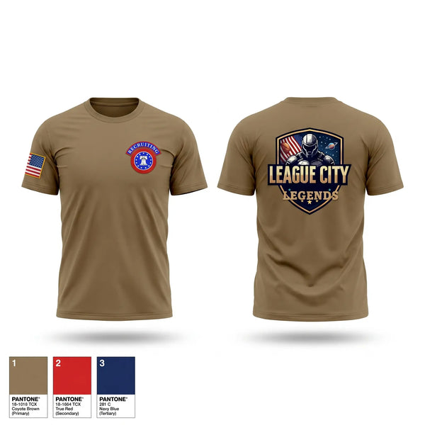 Old School Cotton Feel Shirt, LEAGUE CITY RECRUITING, Army, Teamtime, Team time, sublimation, custom sports apparel, team uniforms, spirit wear, spiritwear, sports uniforms, custom shirts, team store, custom team store, fundraiser sports, apparel fundraiser
