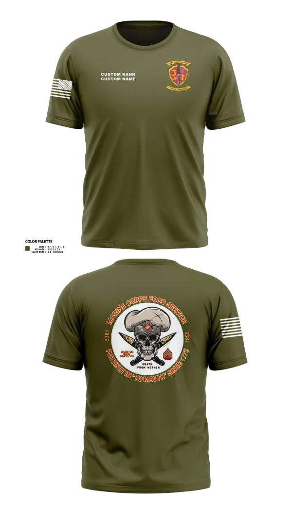 Old School Cotton Feel Shirt, 3/7, Marines, Teamtime, Team time, sublimation, custom sports apparel, team uniforms, spirit wear, spiritwear, sports uniforms, custom shirts, team store, custom team store, fundraiser sports, apparel fundraiser