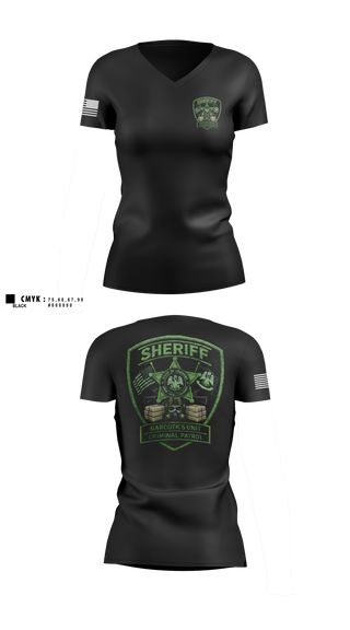 Womens Short Sleeve Vneck Shirt, CRIMINAL PATROL, Police, Teamtime, Team time, sublimation, custom sports apparel, team uniforms, spirit wear, spiritwear, sports uniforms, custom shirts, team store, custom team store, fundraiser sports, apparel fundraiser