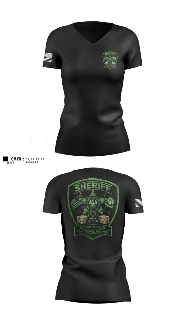 Womens Short Sleeve Vneck Shirt, CRIMINAL PATROL, Police, Teamtime, Team time, sublimation, custom sports apparel, team uniforms, spirit wear, spiritwear, sports uniforms, custom shirts, team store, custom team store, fundraiser sports, apparel fundraiser