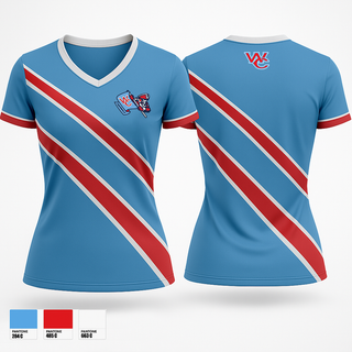 Womens Short Sleeve Vneck Shirt, team name, Softball, Teamtime, Team time, sublimation, custom sports apparel, team uniforms, spirit wear, spiritwear, sports uniforms, custom shirts, team store, custom team store, fundraiser sports, apparel fundraiser