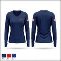 Lyncourt Fire Department Women's Long Sleeve V-neck Shirt - 1