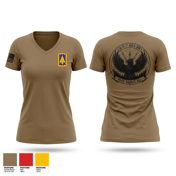 Womens Short Sleeve Vneck Shirt, Bravo 1-7, Army, Teamtime, Team time, sublimation, custom sports apparel, team uniforms, spirit wear, spiritwear, sports uniforms, custom shirts, team store, custom team store, fundraiser sports, apparel fundraiser