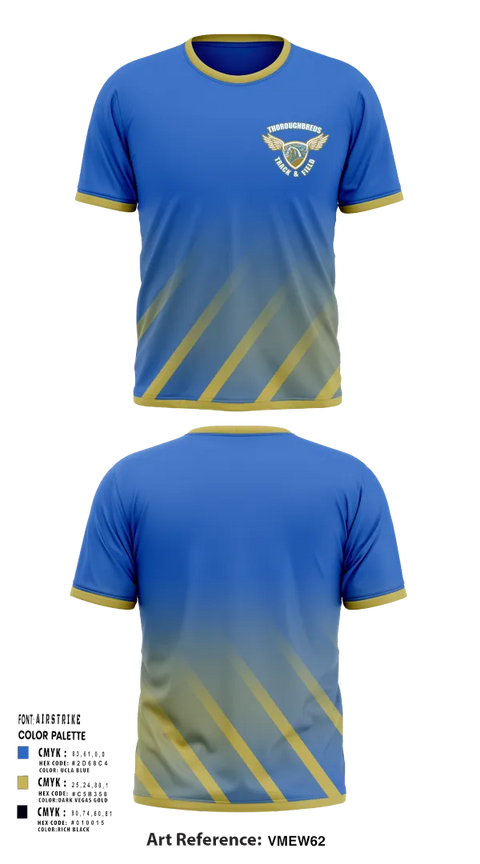 Old School Cotton Feel Shirt, Thoroughbreds Track Club, Track & Field, Teamtime, Team time, sublimation, custom sports apparel, team uniforms, spirit wear, spiritwear, sports uniforms, custom shirts, team store, custom team store, fundraiser sports, apparel fundraiser