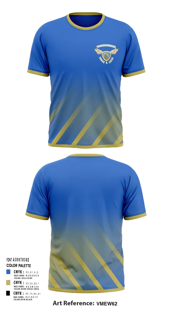 Old School Cotton Feel Shirt, Thoroughbreds Track Club, Track & Field, Teamtime, Team time, sublimation, custom sports apparel, team uniforms, spirit wear, spiritwear, sports uniforms, custom shirts, team store, custom team store, fundraiser sports, apparel fundraiser