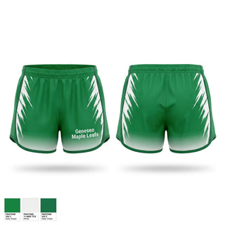 Womens Shorts, Geneseo Maple Leafs, Women's Basketball, Teamtime, Team time, sublimation, custom sports apparel, team uniforms, spirit wear, spiritwear, sports uniforms, custom shirts, team store, custom team store, fundraiser sports, apparel fundraiser