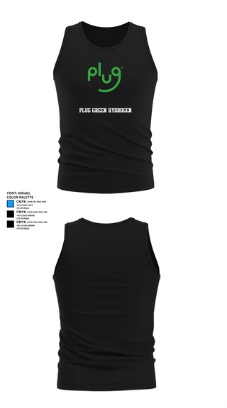 Tank Top, Plug Green Hydrogen, , Teamtime, Team time, sublimation, custom sports apparel, team uniforms, spirit wear, spiritwear, sports uniforms, custom shirts, team store, custom team store, fundraiser sports, apparel fundraiser