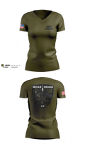 MCAS Miramar Military Working Dog Section Women's Short Sleeve V-neck Shirt - 13