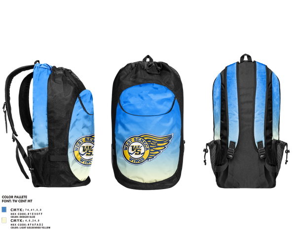 Gear Bag, Wings, Ice Hockey, Teamtime, Team time, sublimation, custom sports apparel, team uniforms, spirit wear, spiritwear, sports uniforms, custom shirts, team store, custom team store, fundraiser sports, apparel fundraiser