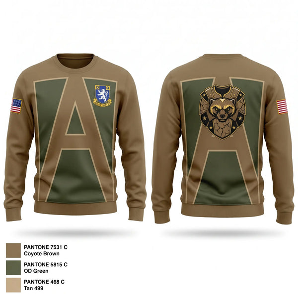 Crew Neck Sweatshirt, 3-337 TSBN, Army, Teamtime, Team time, sublimation, custom sports apparel, team uniforms, spirit wear, spiritwear, sports uniforms, custom shirts, team store, custom team store, fundraiser sports, apparel fundraiser