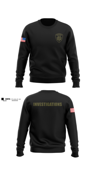 Crew Neck Sweatshirt, Brentwood Police Investigations, Police, Teamtime, Team time, sublimation, custom sports apparel, team uniforms, spirit wear, spiritwear, sports uniforms, custom shirts, team store, custom team store, fundraiser sports, apparel fundraiser
