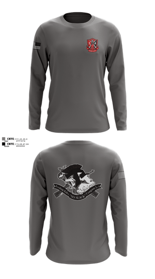 Long Sleeve Performance Shirt, Pershing Rifles, Company L-4, Army, Teamtime, Team time, sublimation, custom sports apparel, team uniforms, spirit wear, spiritwear, sports uniforms, custom shirts, team store, custom team store, fundraiser sports, apparel fundraiser