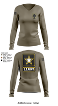 702nd eng 57961606 Women's Long Sleeve V-neck Shirt - 1