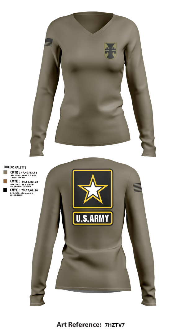 Womens Long Sleeve Vneck Shirt, 702nd eng, , Teamtime, Team time, sublimation, custom sports apparel, team uniforms, spirit wear, spiritwear, sports uniforms, custom shirts, team store, custom team store, fundraiser sports, apparel fundraiser