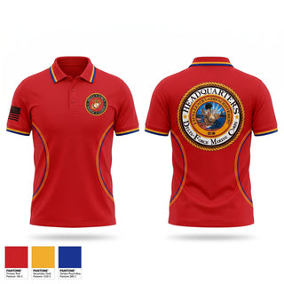 Short Sleeve Performance Polo, DELTA FORCE MARINE CADETS, Marines, Teamtime, Team time, sublimation, custom sports apparel, team uniforms, spirit wear, spiritwear, sports uniforms, custom shirts, team store, custom team store, fundraiser sports, apparel fundraiser